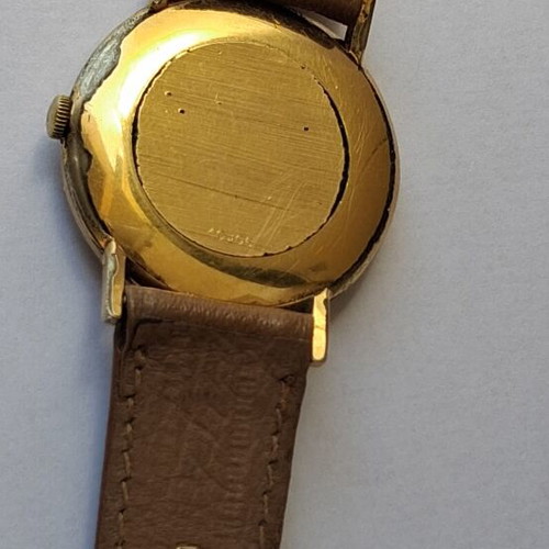 Milus Swiss Collection men's winding watch used, beige and gold