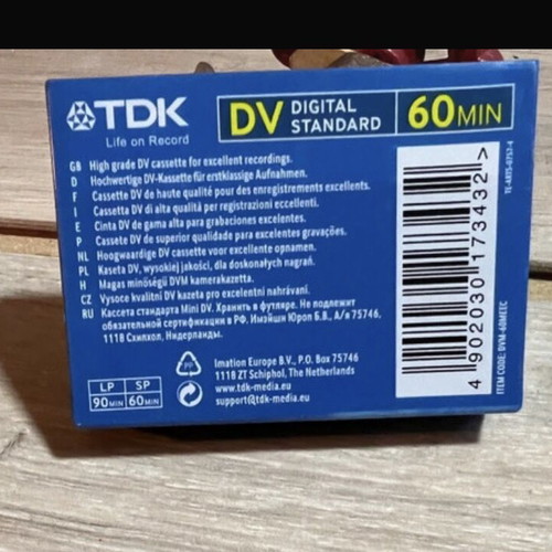 TDK Mini DV 60 minutes digital video cassette