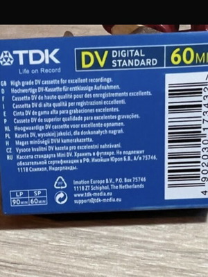 TDK Mini DV 60 minutes digital video cassette