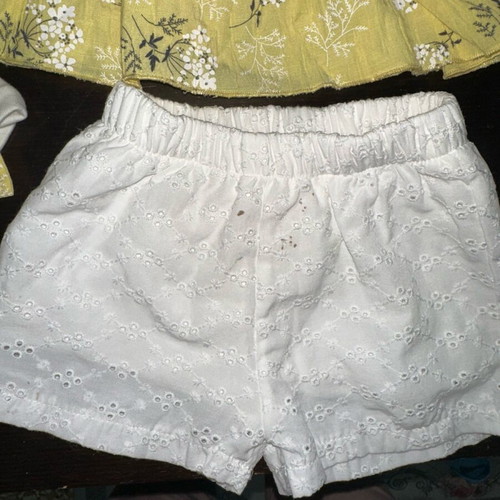 Baby set with matching headband 6 months like new
