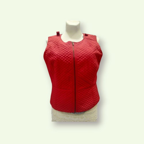 Sleeveless women's jacket medium red like new