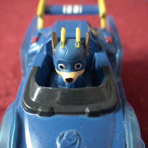 Nickelodeon PAW Patrol chase vehicle used, blue dog, metal toy car