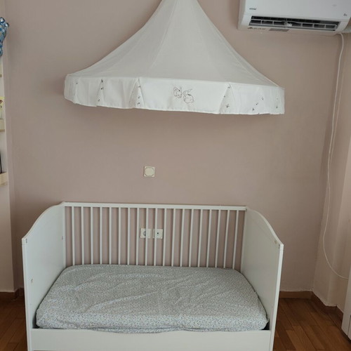 IKEA SMAGORA 70x140 baby cot with Greco Strom Ioli mattress and 2 gifts