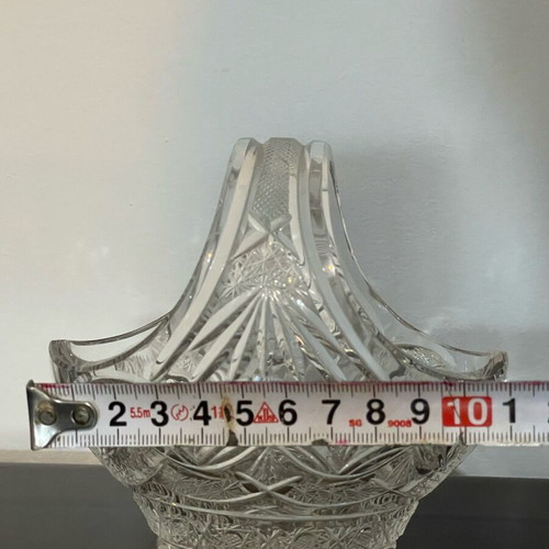 Crystal baskets collection like new, handmade cut crystal set of 4