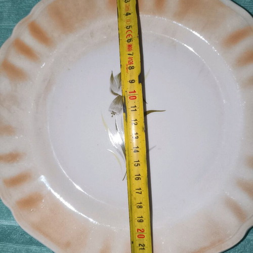 Minotiki antique platter and plate used, Greek made