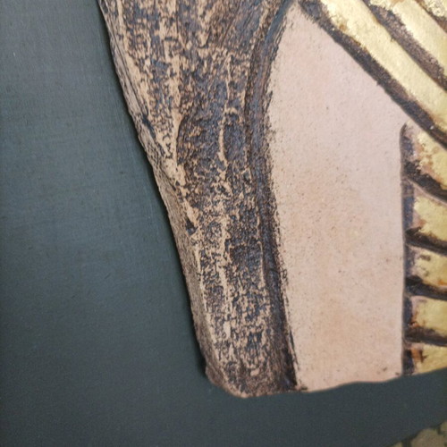 Framed ceramic artwork like new 60x60