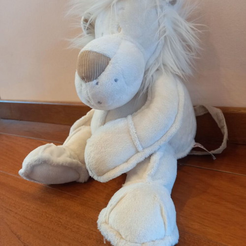 Nici plush lion used, beige, 38 centimeters