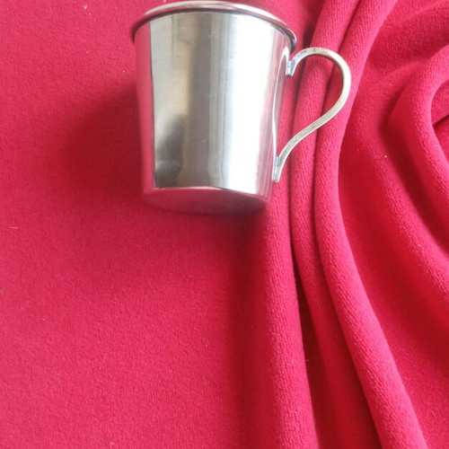 Decorative silver-plated vintage 70's cup used with bronze handle