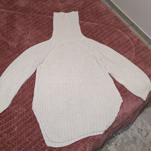 Knitted turtleneck used, white, size L