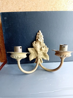 Vintage brass wall sconce used