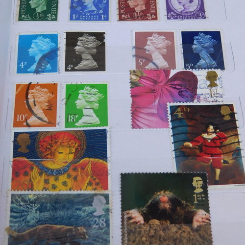 Red album with worldwide collectible stamps