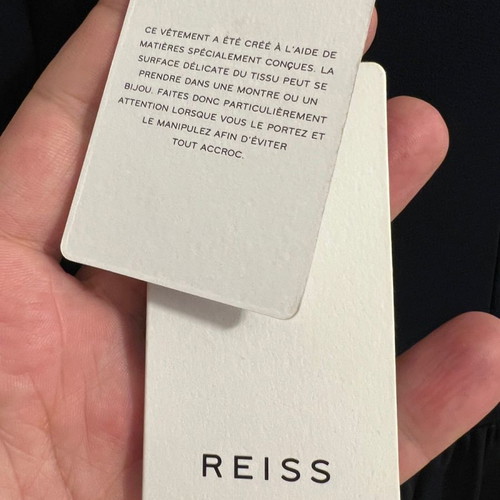 Reiss long cocktail dress dark blue XXXS new with minor defect