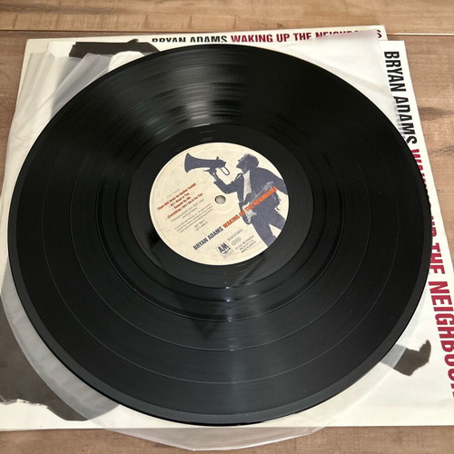 Bryan Adams So Far So Good vinyl used, with poster