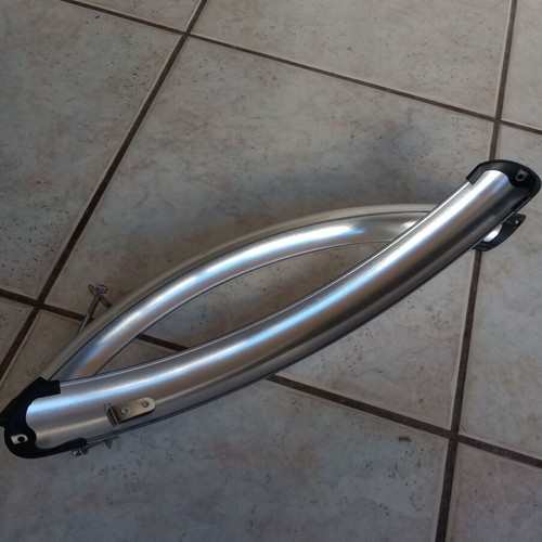 Bicycle fenders new silver rubber plastic