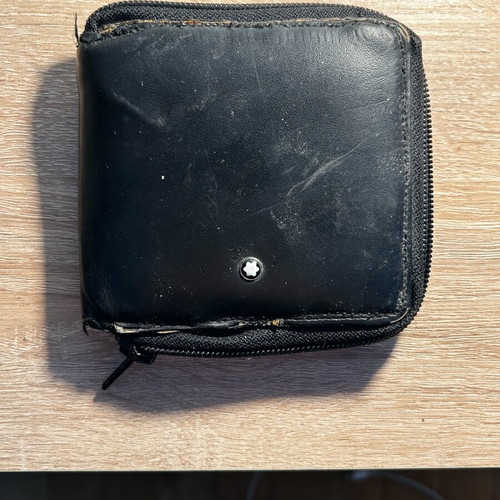Mont Blanc wallet used, black