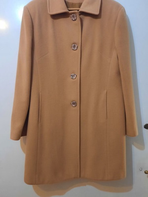 Women's camel coat used, size M