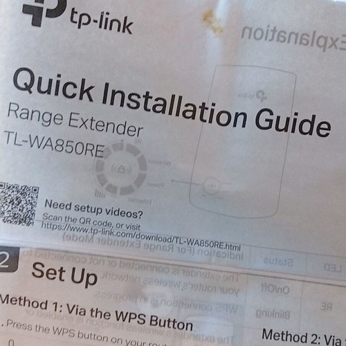 TP-LINK Wi-Fi Range Extender TL-WA850RE 300Mbps used