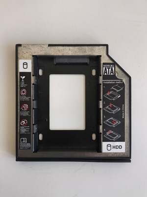 HDD Caddy set 2x (9.5mm & 12.7mm) SATA adapters for laptop SSD/HDD used