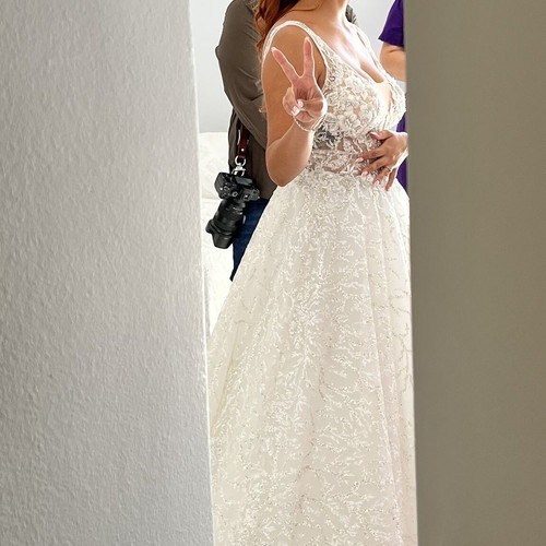 Wedding dress like new, size M 38, white