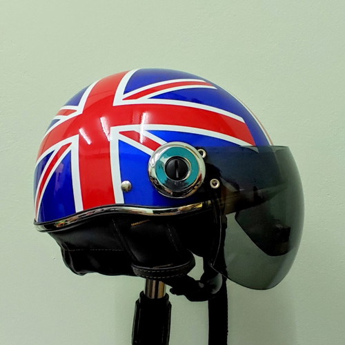 Decorative Old School Retro Scooter Jet Helmet UK, new
