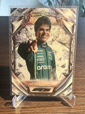 Lance Stroll 2025 Topps Chrome F1 Diamond 75th Anniversary card new