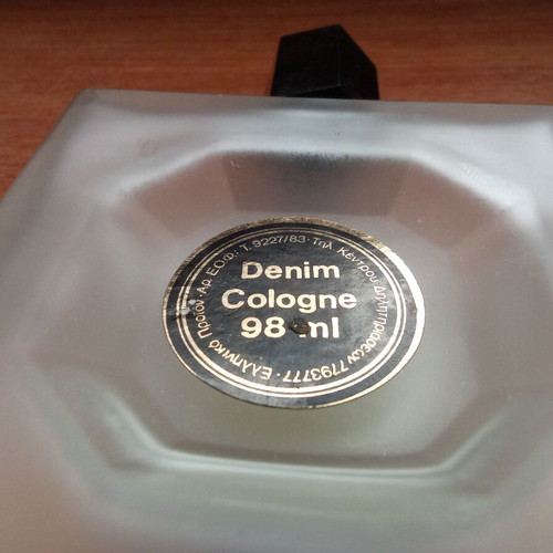 Vintage Denim fragrance bottle from 1980s used, eau de cologne