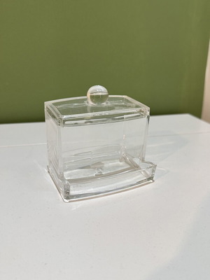 Transparent acrylic storage box with lid