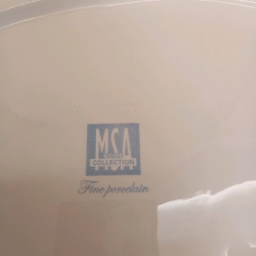 Porcelain platters MSA Home Collection new, with fish designs, set of 2
