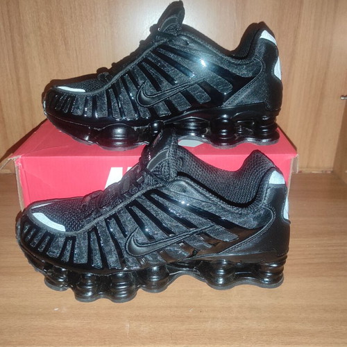 Nike Shox Triple Black Reflective Casual Shoes Size 45 New