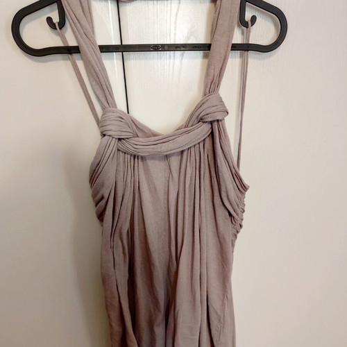 Boho Cotton Halter Top Charlie Joe new, gray beige, size M