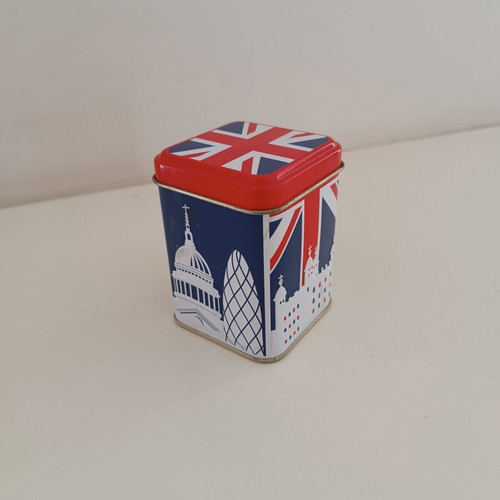 Churchill's London metal souvenir box with Union Jack design