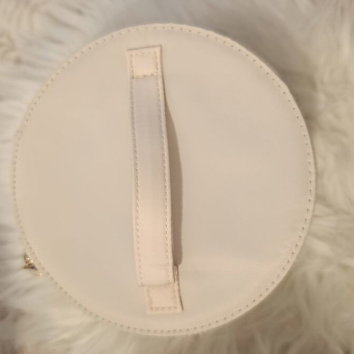 Gaultier Divine round vanity case, cream