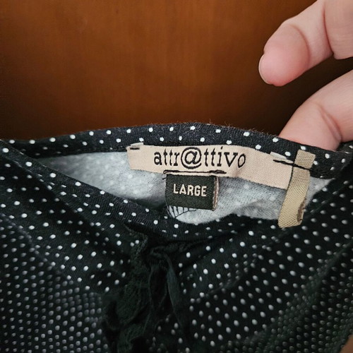 Attrattivo pin-up vintage polka dot bodysuit like new, black and white, size L