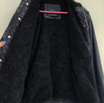 Jean Jacket black with fur lining