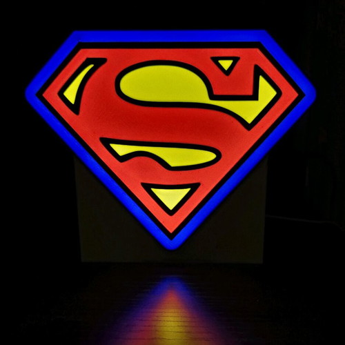 3D Printed Superman Lamp new with USB cable