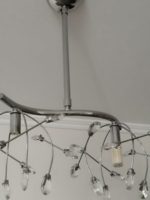 Crystal ceiling lights set with G9 sockets, like new, 3 pieces