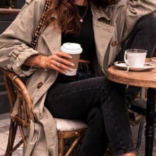 Oversized khaki trench coat like new, vintage, size 6XL