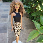 Barbie Curly Hair used, modern Esmeralda OOAK with clothes