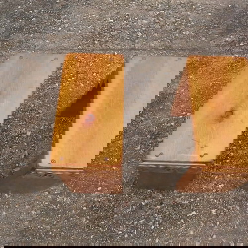 Solid wood handmade stools used, set of 2 pieces