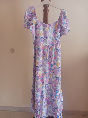 Summer dress, long, multicolor