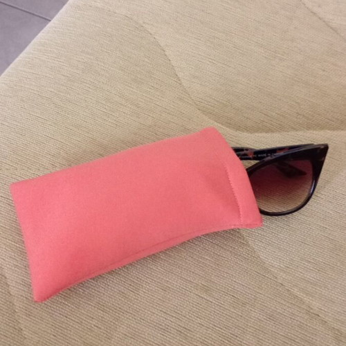 Sunglasses like new with case and cleaning cloth, black and orange