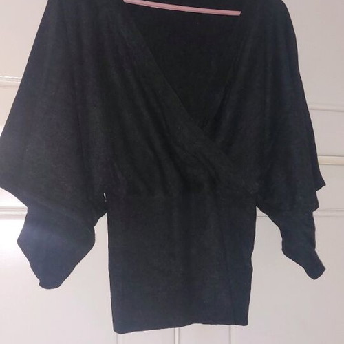 Blouse used gray with 3/4 sleeve, size XL