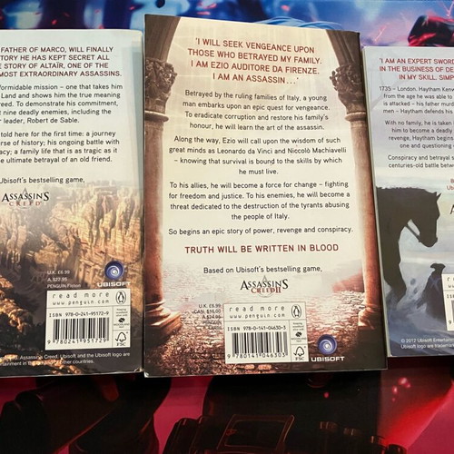 Assassin’s Creed Collection 3 Official Novels by Oliver Bowden like new, English