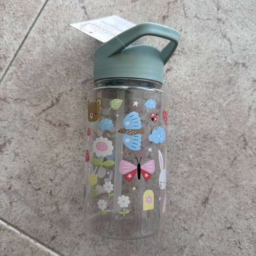 Plastic water bottle with rotating lid, A Little Lovely Company