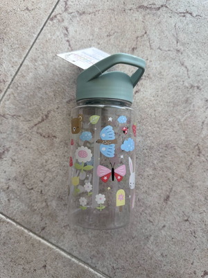 Plastic water bottle with rotating lid, A Little Lovely Company