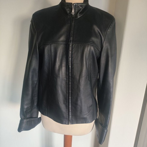 Giorgio Valentino Leather Women's Jacket Black like New S/M
