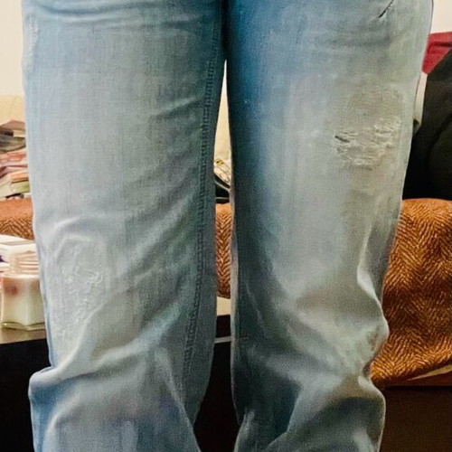 Pull & Bear women's jeans like new with colorful buttons, relaxed fit