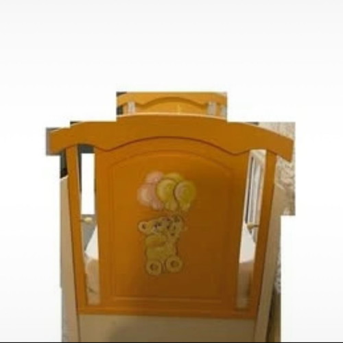 Children's cot and mattress used with drawer and adjustable rails