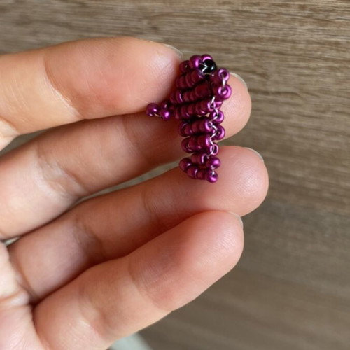 Jewelry set handmade necklace and bracelet in pink and purple shades