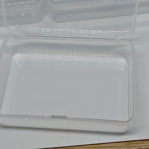 Plastic storage boxes set like new, pack of 10, food safe transparent